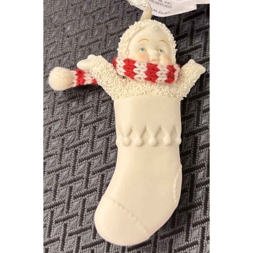 Dept 56 — SNOWBABIES Porcelain Stocking Hanging Ornament Blank - NWT